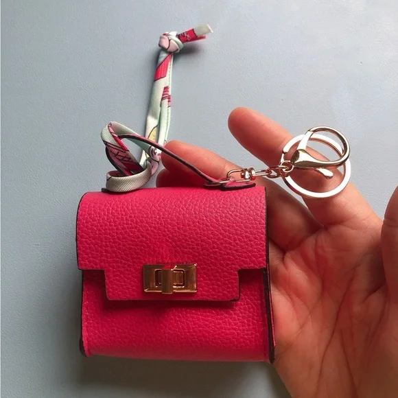 🌟🌟🌟Pink Mini Bag Charm with Keychain - Picture 6 of 10